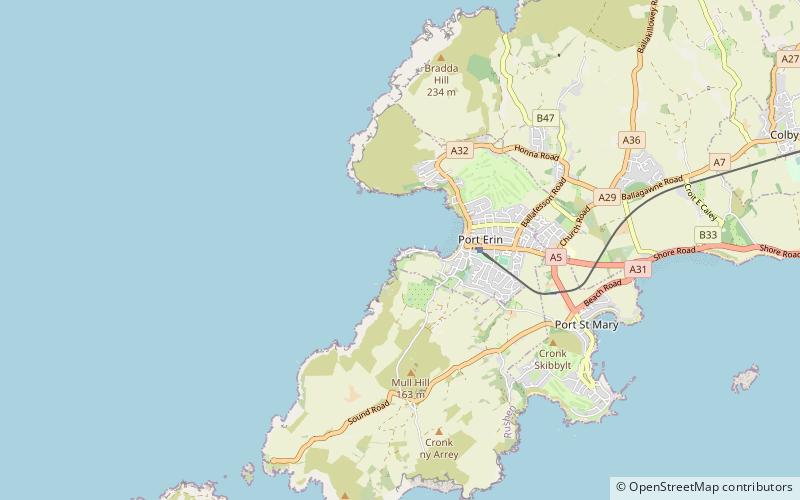 Port Erin Breakwater location map