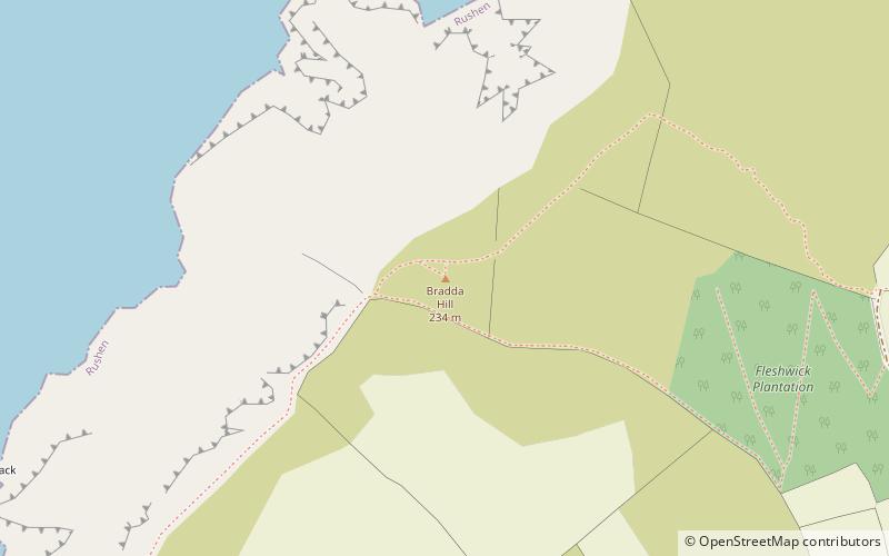 Bradda Hill location map