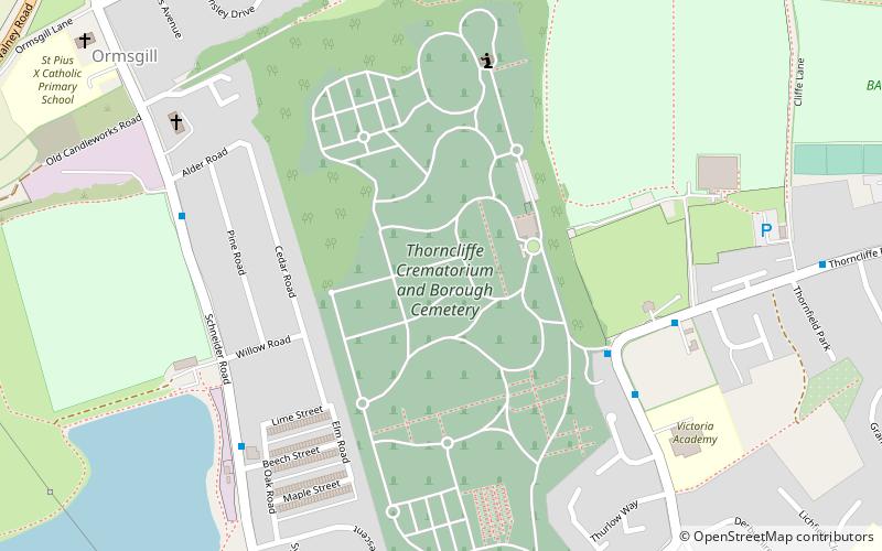 Thorncliffe Cemetery and Crematorium location map