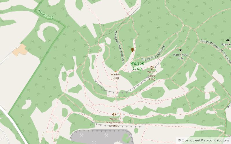 Warton Crag location map