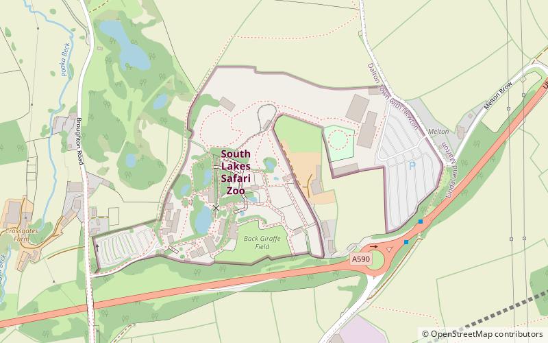 South Lakes Safari Zoo location map