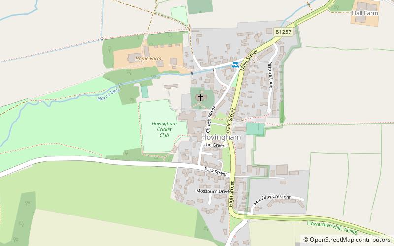 Hovingham Hall location map