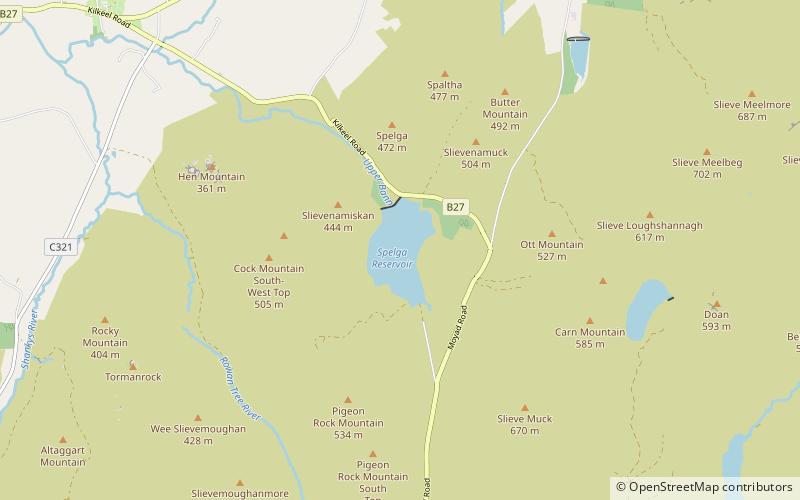 Spelga Reservoir location map