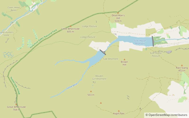 Angram Reservoir location map