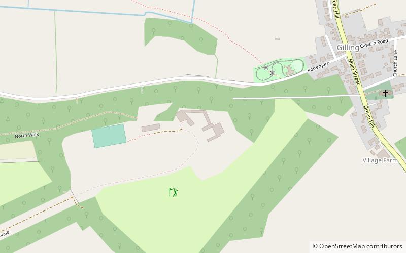 Gilling Castle location map