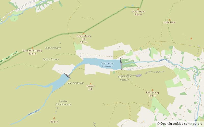 Scar House Reservoir location map