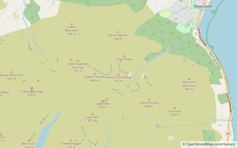 Slieve Commedagh location map