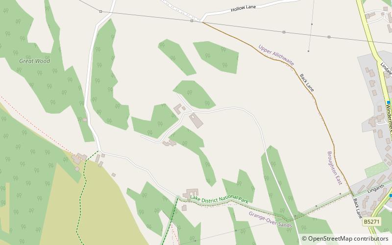 hampsfield house cartmel location map