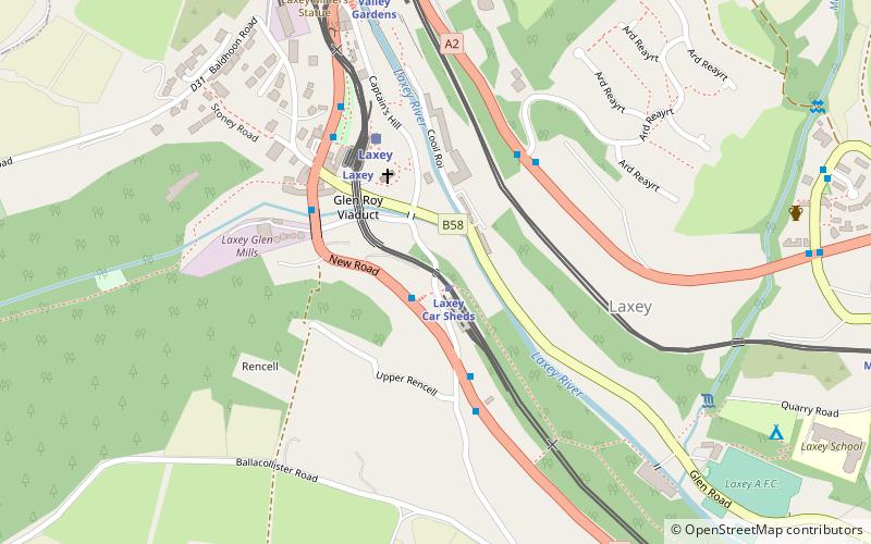 manx model rail laxey location map