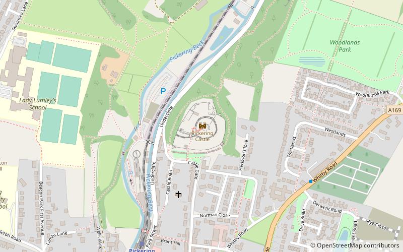 Pickering Castle location map
