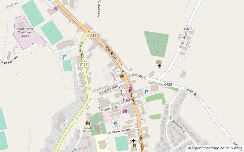 Lisnaskea Library location map