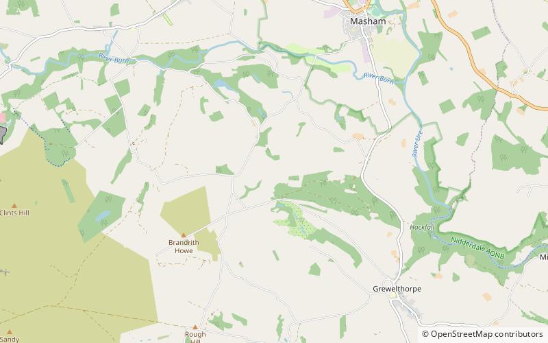 swinton with warthermarske nidderdale aonb location map