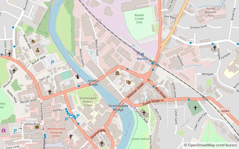 Kendal Museum location map