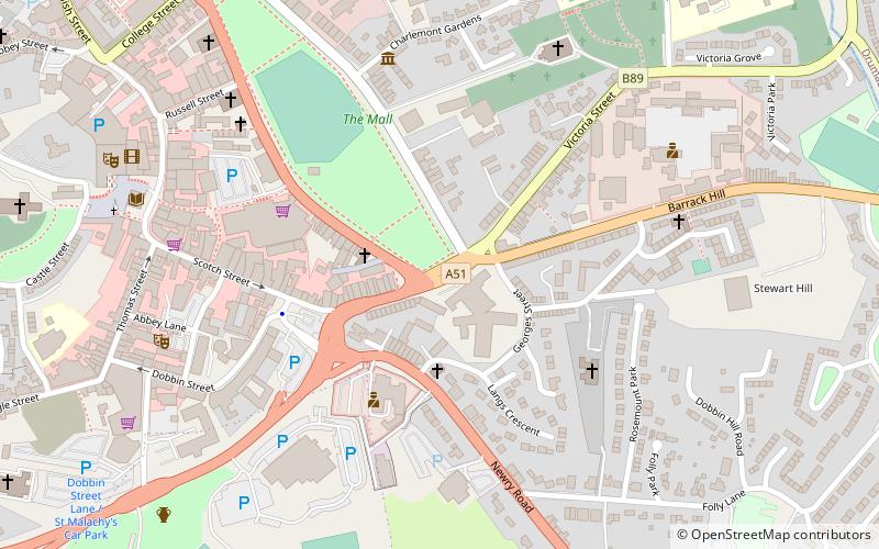 Frauengefängnis Armagh location map