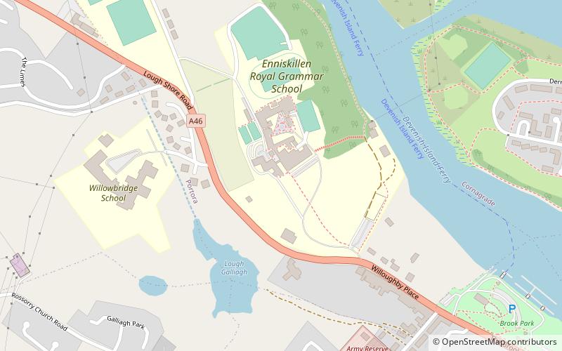 Portora Castle location map