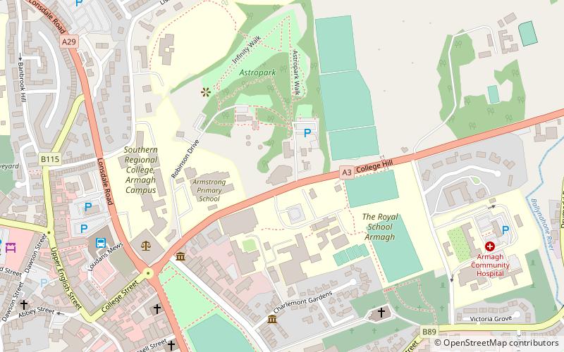 Armagh Planetarium location map