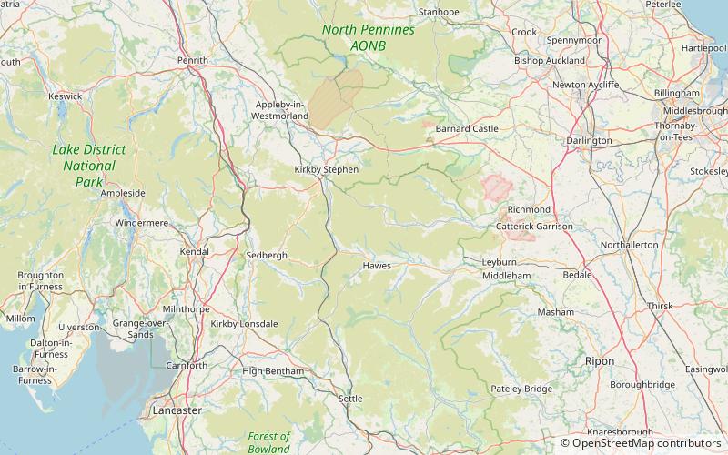 Great Shunner Fell location map