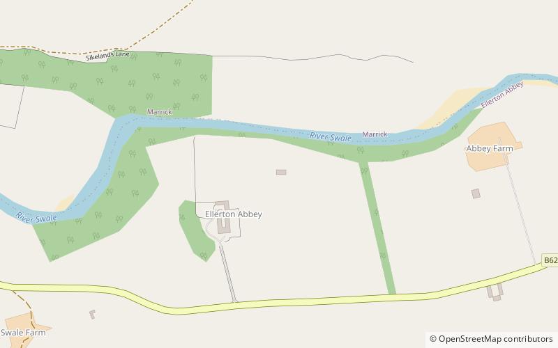 Ellerton Priory location map