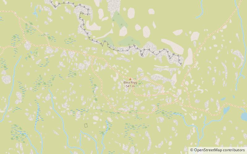 blea rigg elterwater location map