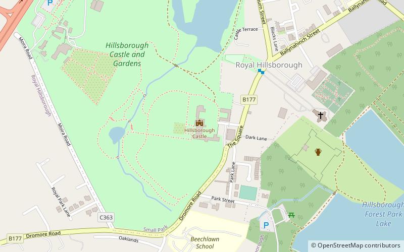 Hillsborough Castle location map