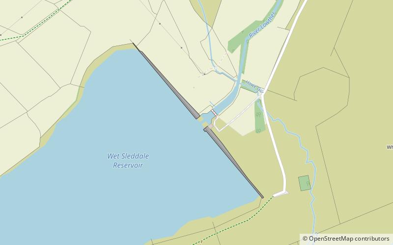 Wet Sleddale Reservoir location map