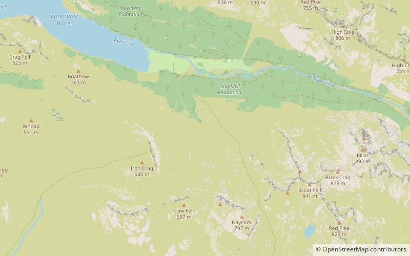 pillar and ennerdale fells parque nacional del distrito de los lagos location map