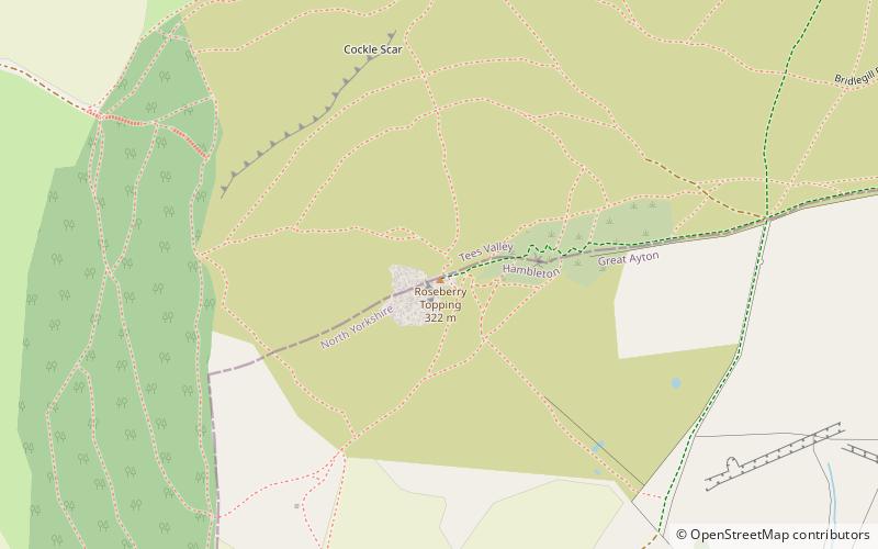 Roseberry Topping location map