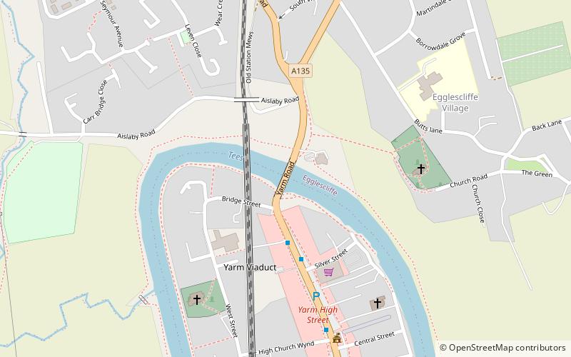 Yarm Viaduct location map
