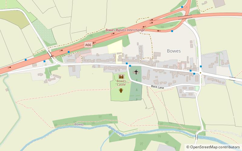 Bowes Castle location map