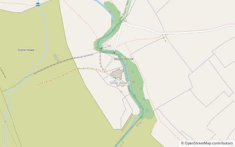 Shap Abbey location map