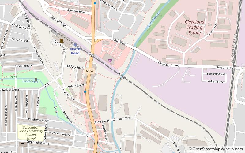 Skerne Bridge location map