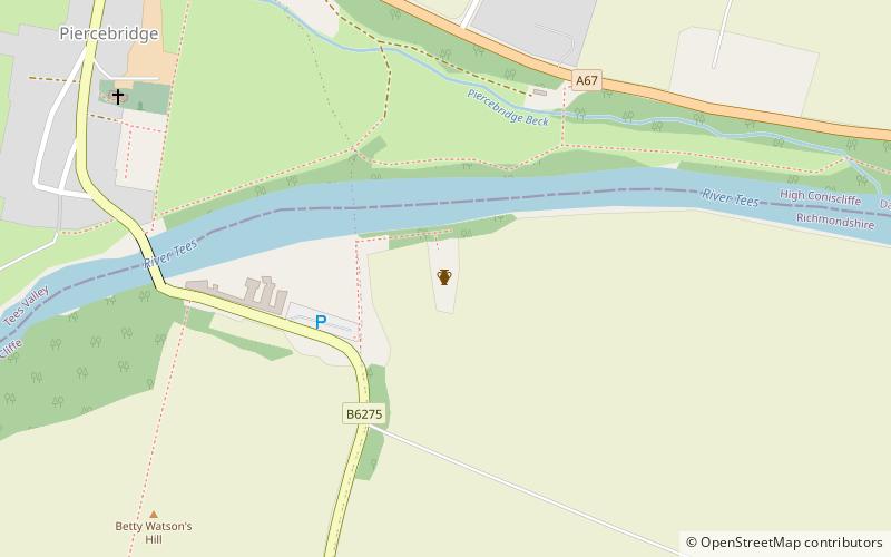 Piercebridge Roman Bridge location map