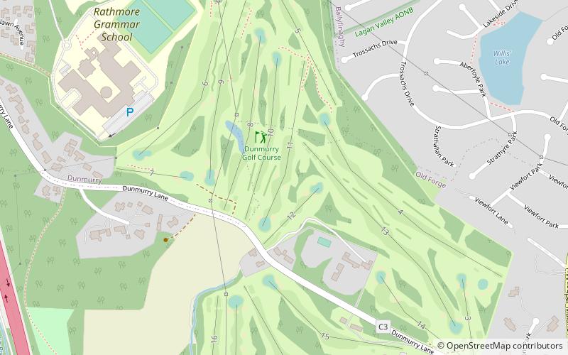 dunmurry golf club belfast location map