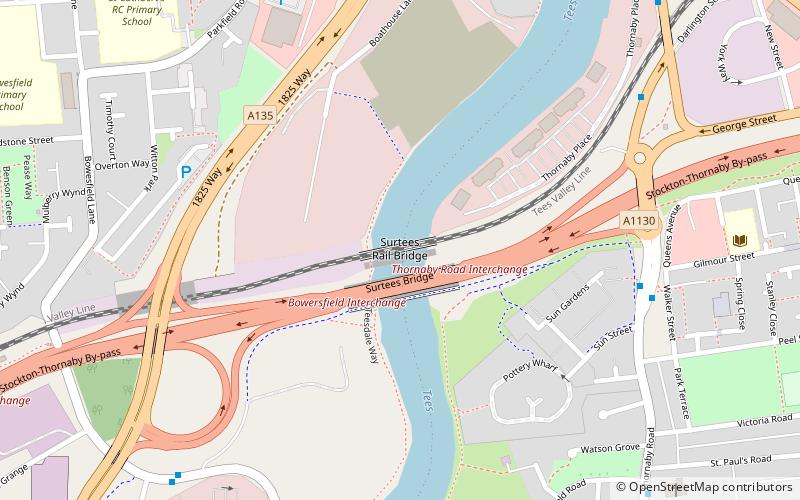 Surtees Rail Bridge location map