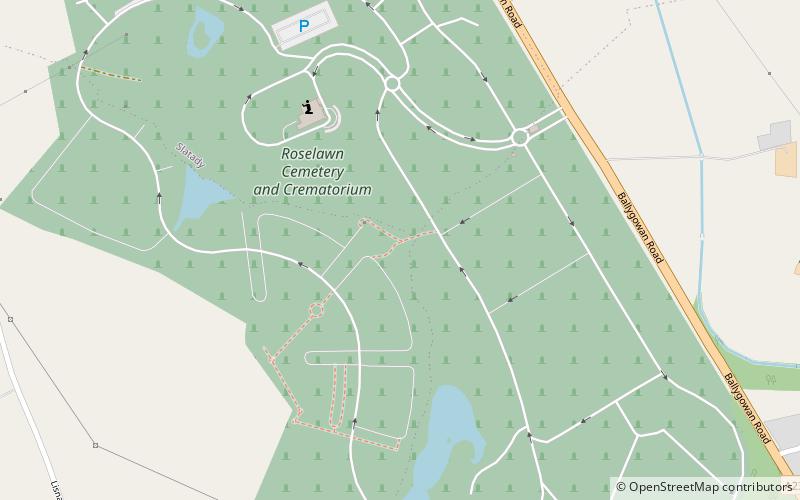 Roselawn Cemetery location map