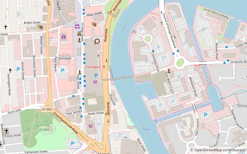 Teesquay Millennium Footbridge location map