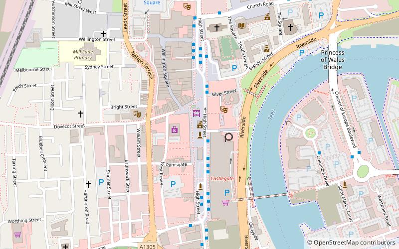 Stockton-on-Tees Town Hall location map