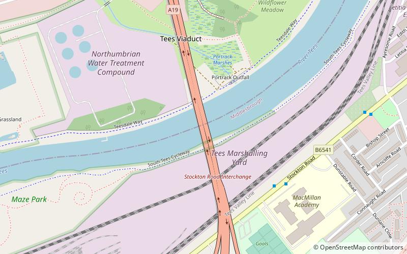 Tees Viaduct location map