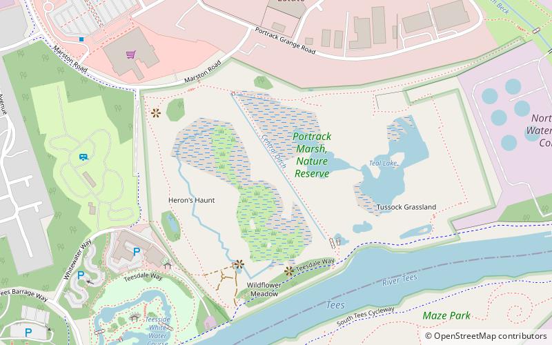 Portrack Marsh Nature Reserve location map