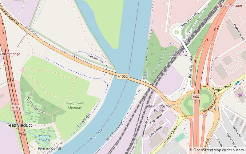 Newport Bridge location map