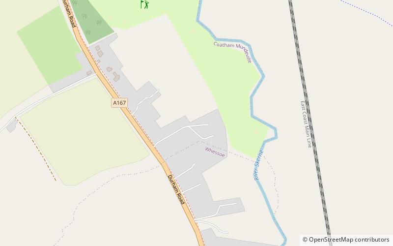 redcar field location map