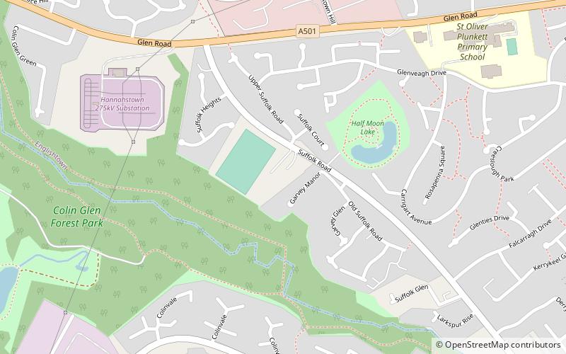 Donegal Celtic Park location map