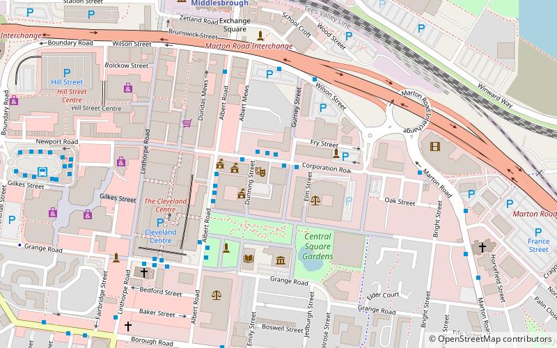 Middlesbrough Town Hall location map