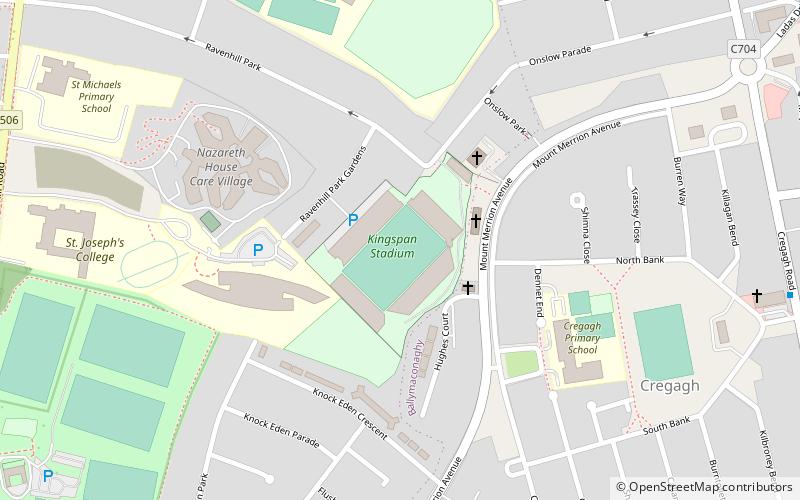 Kingspan Stadium location map