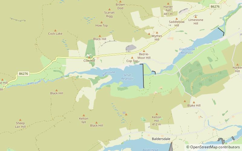 Selset Reservoir location map