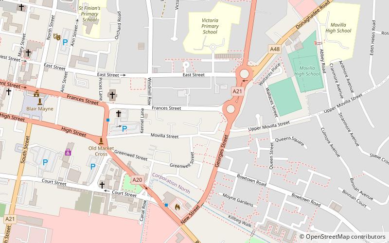 Movilla Abbey location map