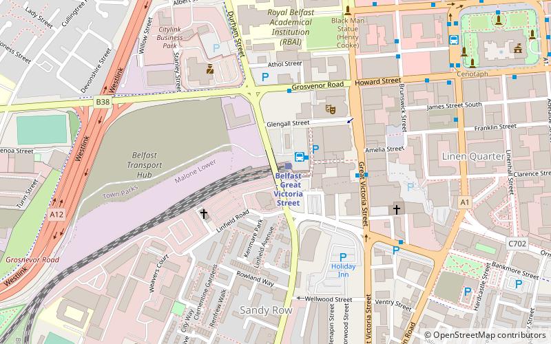 Sandy Row location map