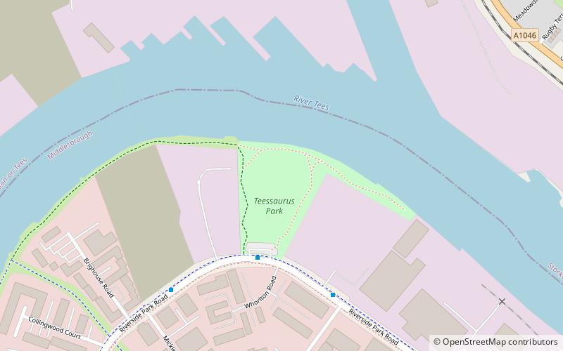 Teessaurus Park location map