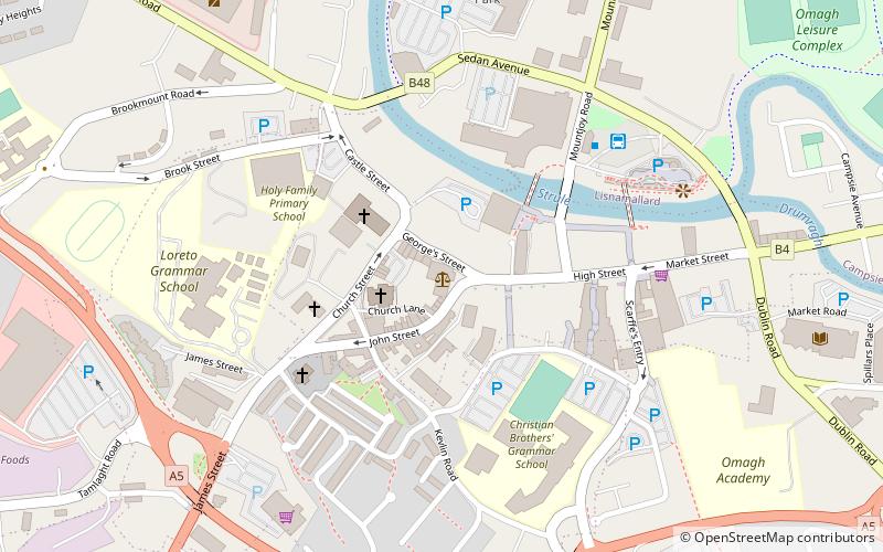 Omagh Courthouse location map
