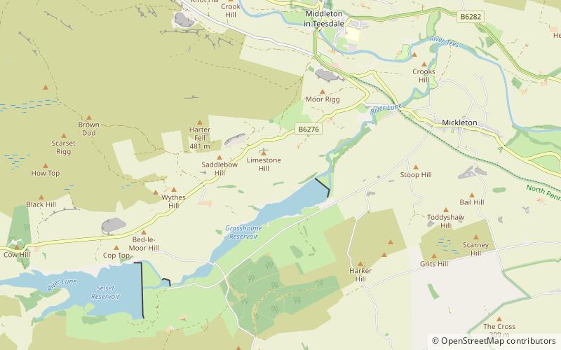 west park meadows north pennines location map